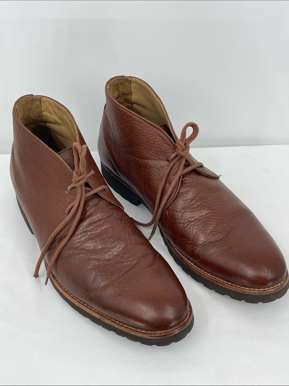 ALAN PAYNE Men's Brown Leather Chukka Boots - Classic Lace-Up Style SIZE 11